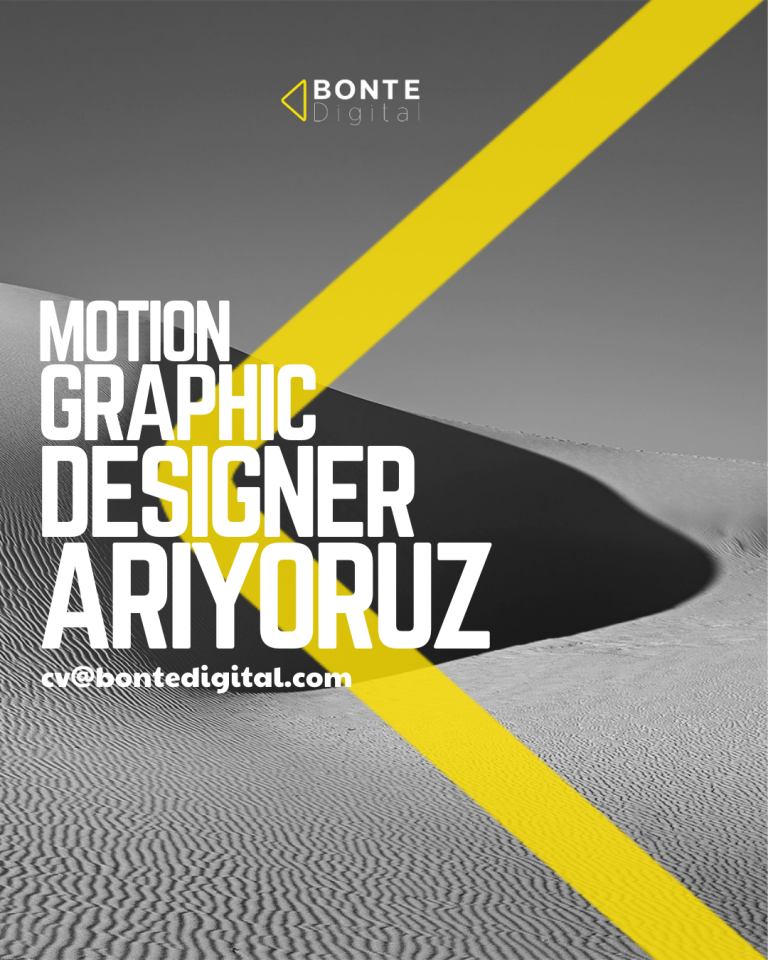 motion graphic designer arıyoruz