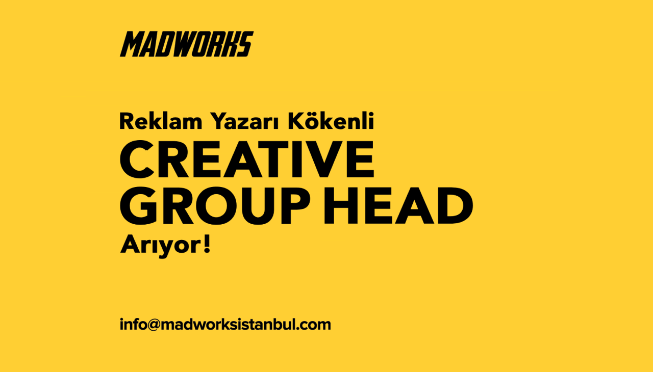 Creative Group Head İş İlanı 1280x730
